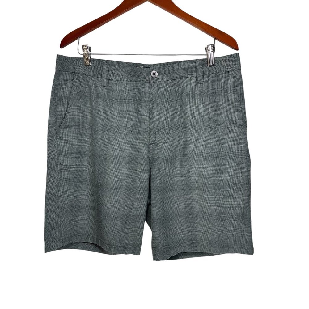 O’Neill Shorts Grey Gingham Plaid Chino Shorts Men 34 Skater Casual Y2K Classic